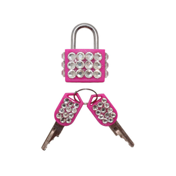 Pink Padlock With Rhinestones