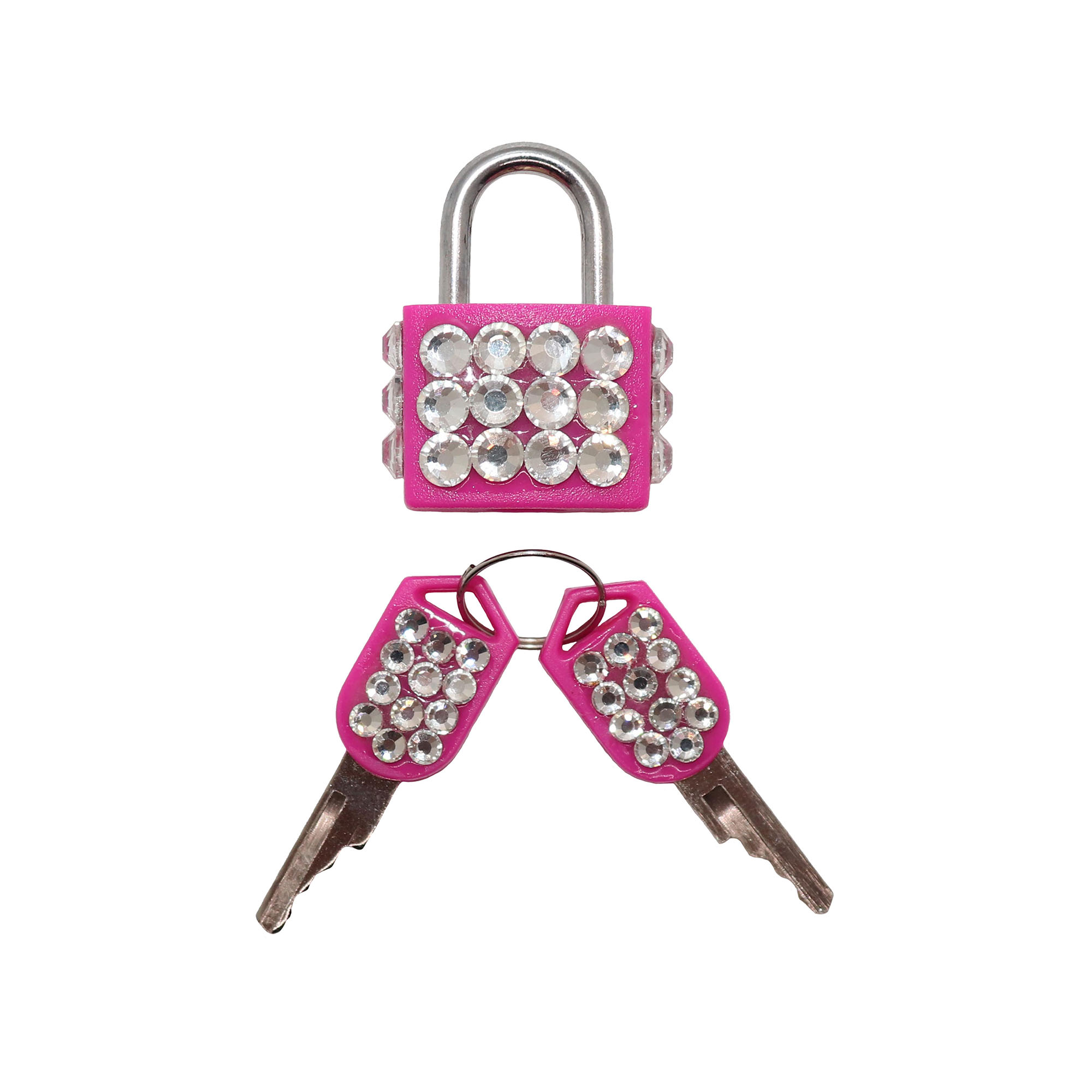 Pink Padlock With Rhinestones
