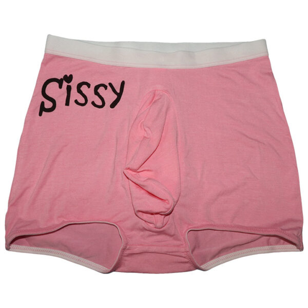 Sissy High-Waisted Boyshorts with Genital Pouch