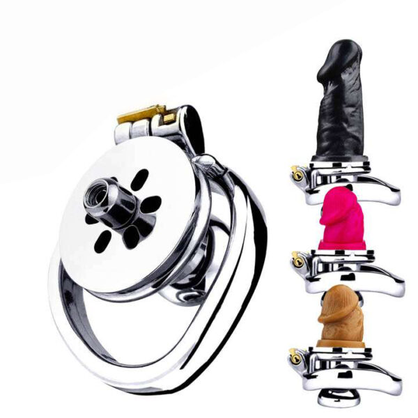 Flathead Flat Chastity Cage with Dildo Attachment