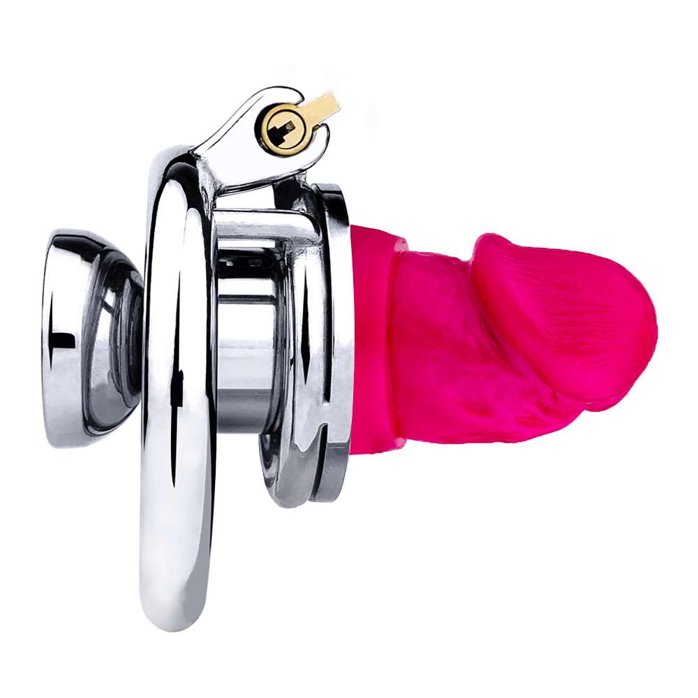 Flathead Flat Chastity Cage with Dildo Attachment - Image 2