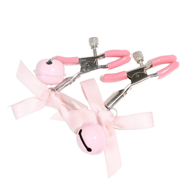 Pink Adjustable Nipple Clamp Bells